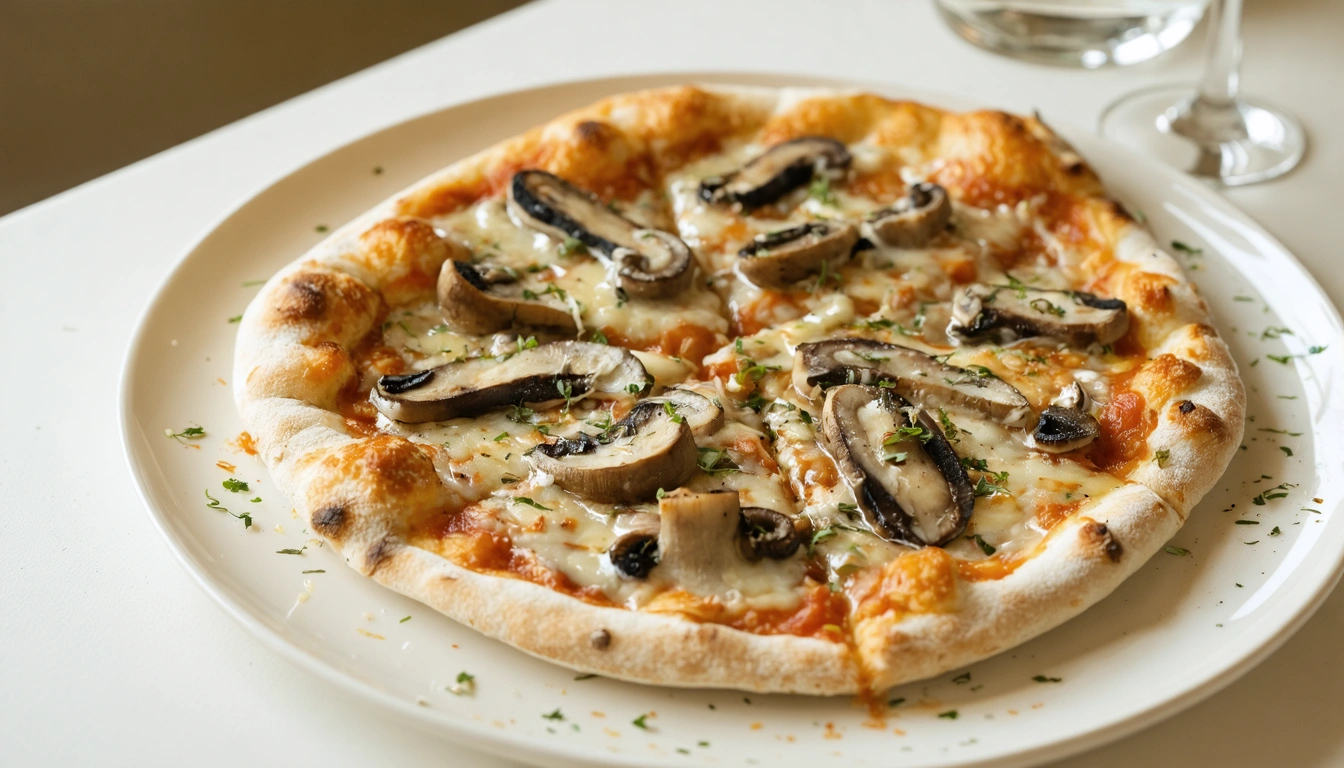 pizza con funghi